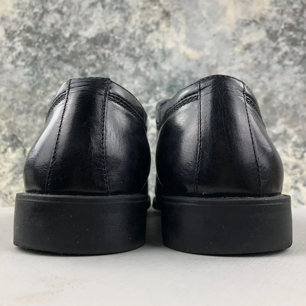 Steve Madden Men's Size 10.5M Minted Black Leather Lace-Up Oxfords Dress Shoes